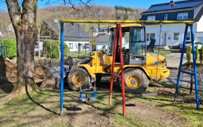 Arbeiten am Spielplatz schreiten voran